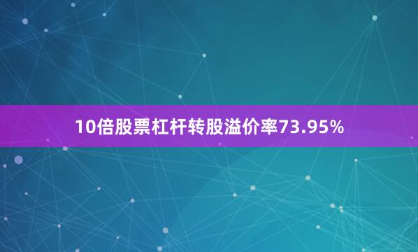 10倍股票杠杆转股溢价率73.95%